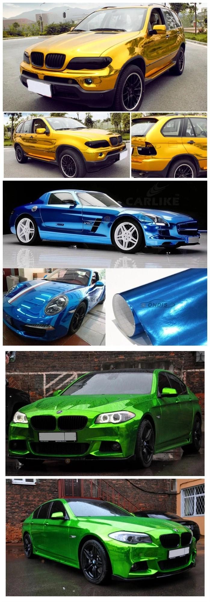 Wholesale 1.52*18m High Stretchable Chrome Mirror Car Wrap Vinyl