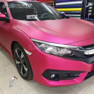 SINOVINYL Good Quality Stickers Red Rose Chrome Ceramics Vehicle Body Skins Car Wrap Film