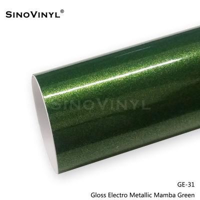 SINOVINYL Car Color Changing Vinyl Film Gloss Electro Metallic 1.52x18m Auto Wrapping Vinyl