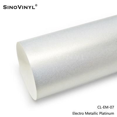 SINOVINYL High Quality Double Casting Electro Metallic Color Car Foil Wrapping Vinyl