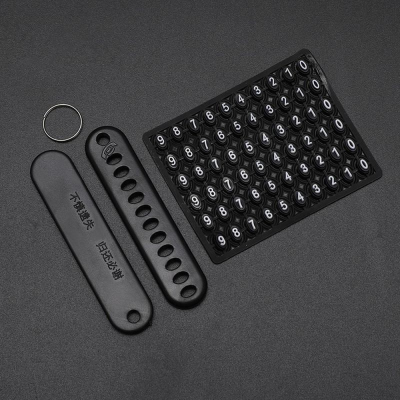 Car Keychain Pendant, Anti-Lost Phone Number Plate Car Key Chains Bag Pendant Universal Key Holder