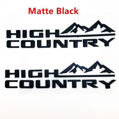 High Country Chevrolet Silverado Chevy Camaro Emblem Fender Badge Decal Sticker Logo Car Accessories Car Parts Gmc Sierra Decoration Plastic