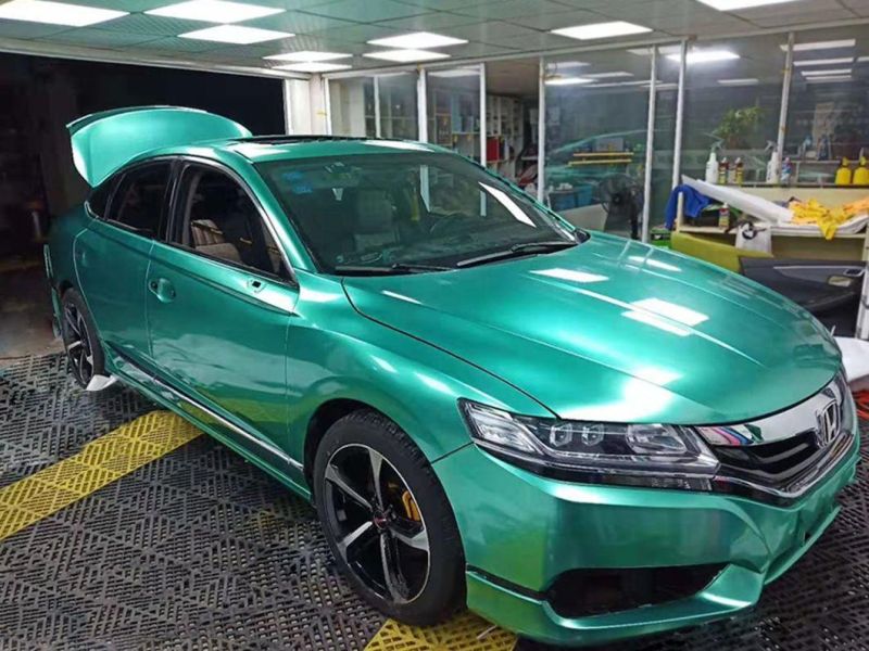 Color Changing Satin Metallic Glossy Emerald Wrap Sticker Vinyl Film