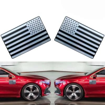 Custom American Flag Metal Car Stickers, 3D Metal Car Stickers, UV Printed Car Stickers, Decorative Stickers