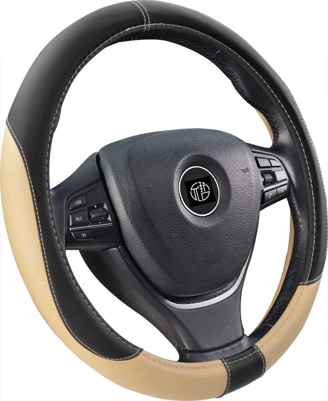 New Arrival Car Accessory Fashion Durable Faux-Leather Steering Wheel Cover