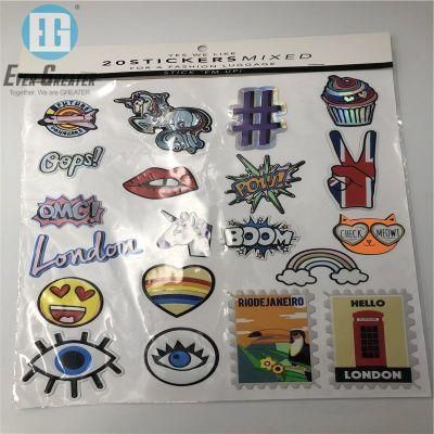 Promotion Removable Embroidery Stickers PU Leather Sticker