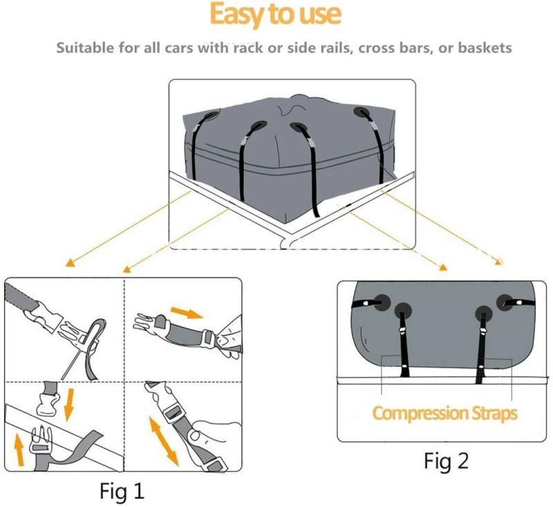 Oxford Waterproof Car Truck Roof Cargo Bag