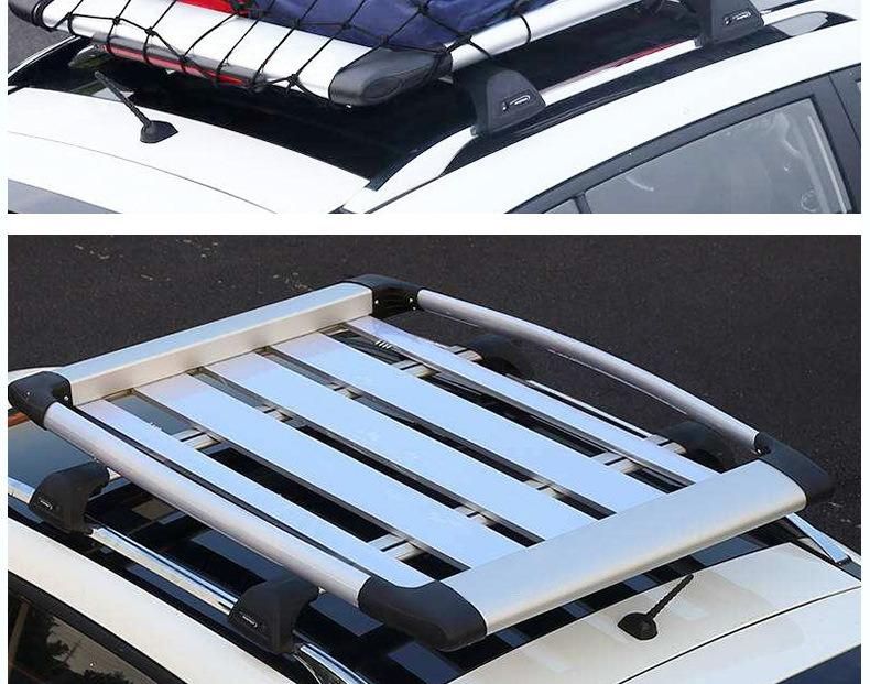 [Qisong] Aluminum Car Roof Luggage Rack Cargo Carrier Basket