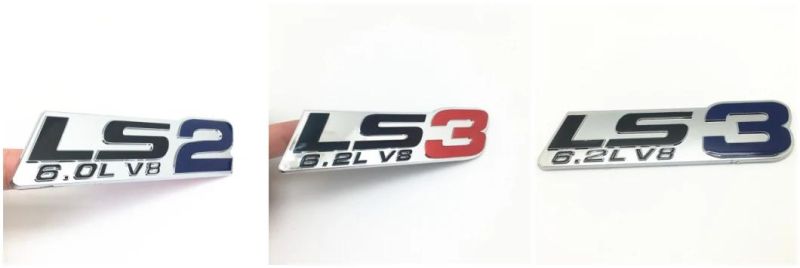 Lsx Ls Flags for Chevrolet Silverado Chevy Camaro Emblem Fender Badge Decal Sticker Logo Car Accessories Car Parts Gmc Sierra Decoration ABS Plastic