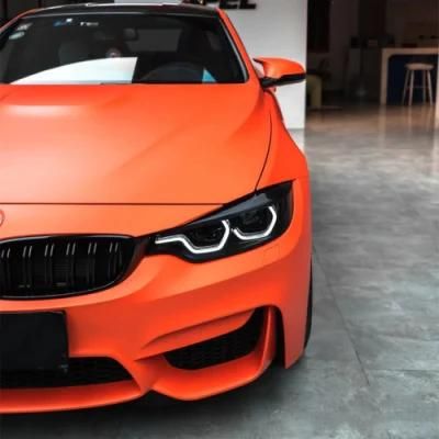 Car Body Decoration Sticker Self Adhesive Satin Matte Orange