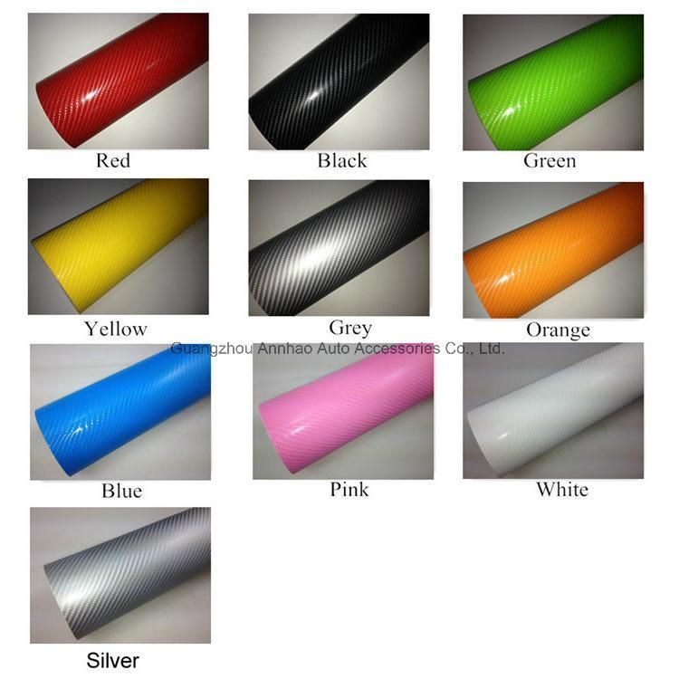 Bubble Free 4D Carbon Fiber Auto Wrap Vinyl Paper Sticker