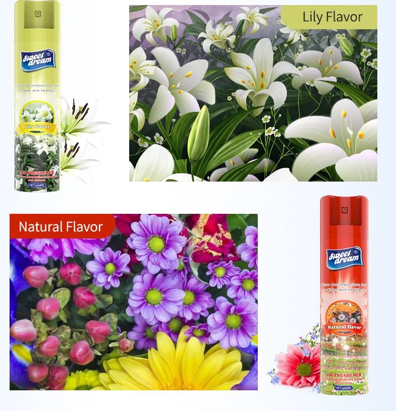 Hot Sale Canned Air Freshener Rose Scented OEM Free Sample