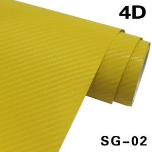 High Quality 1.52X30m Big Texture Glossy Carbon Fiber 4D Vinyl Film Car Wrap Sticker