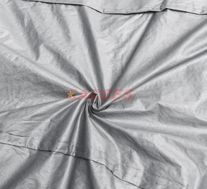 Cacces Soft Cotton Padded Waterproof Car Cover Universal Fit All Sedan,SUV PEVA & PP Cotton Waterproof,Sunproof,Anti-UV,Scratch,Dust W/Door Zipper,Mirror Pocket