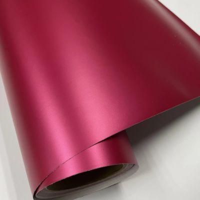 Self Adhesive Satin Matte Rose Gold Chrome Car Wrap Film