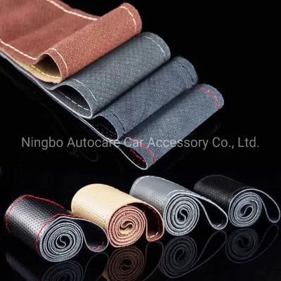 Hot Fashion Leather Sewing Steering Wheel Cover