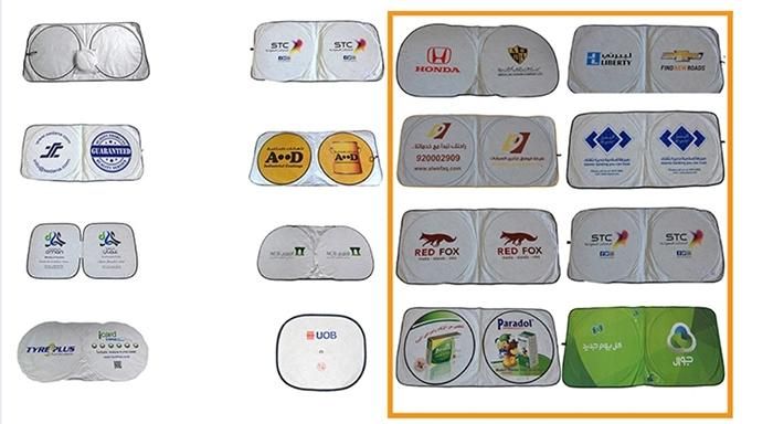 Customized Printing Logo Auto Bus Foldable Front Windshield Car Sunshade