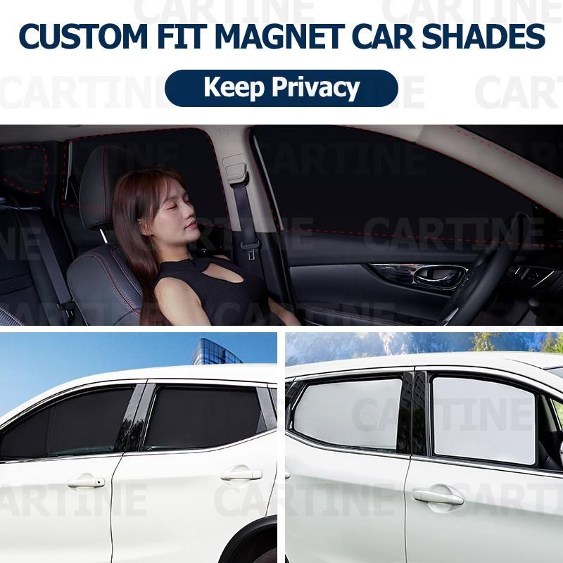 Opaque Mesh Car Sunshade, Custom Fit Magnet Car Sun Shades, Car Curtain