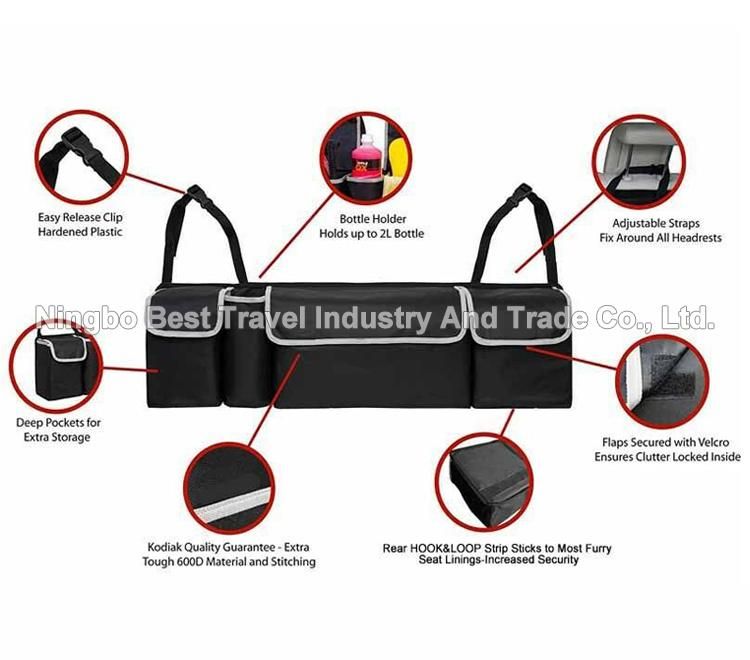 High Capacity Trunk Compartments Truck Boot Storage Bag Car Seat Back Organizer Bag