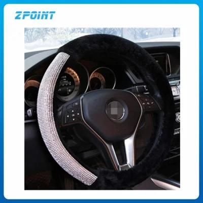 Car Accessory Fur Bling Steering Wheel Cover