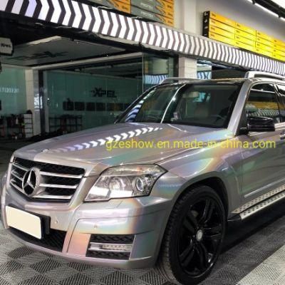 Metallic Rainbow Silver Car Wrap Viny