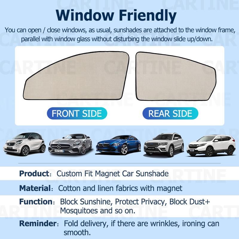 Custom Made Car Sunshades, Magnetic Car Sun Shades