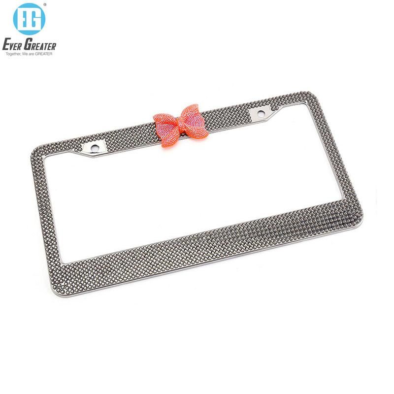 Custom Designer Diamond Metal License Plate Frame