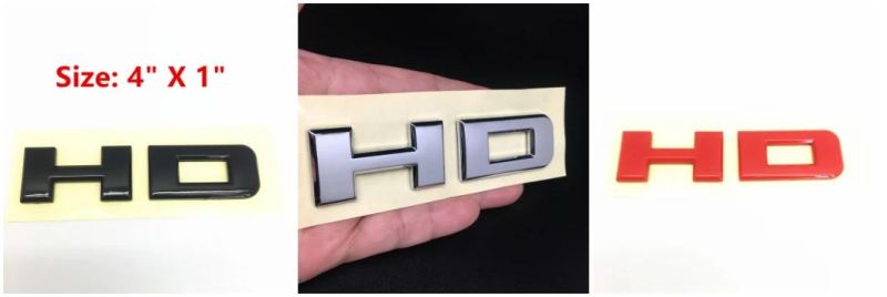 HD Emblem Side Door Tailgate Letter Nameplate Emblem Gmc Sierra ABS Plastic Car Auto Trunk Rear Badge Decal Sticker Car Parts Car Decoration Accessories