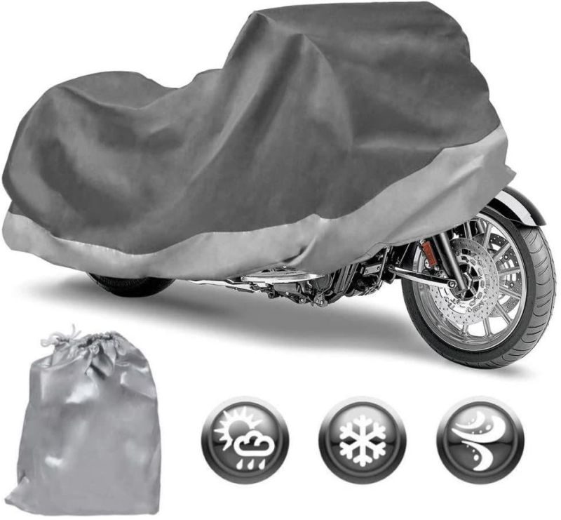 Outdoor Waterproof Sunproof Motorcycle Polyester Cover - Durable for Motorbike Bicycle