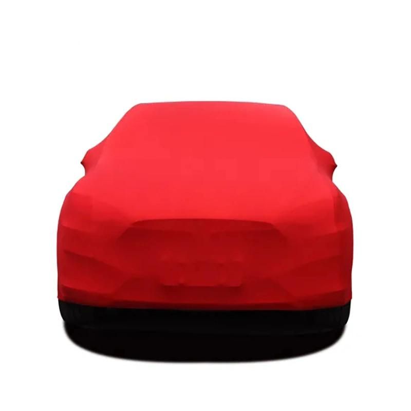 Auto Show Protection Anti-Scratch Waterproof Dust-Proof Velvet Unveiling Car Cover