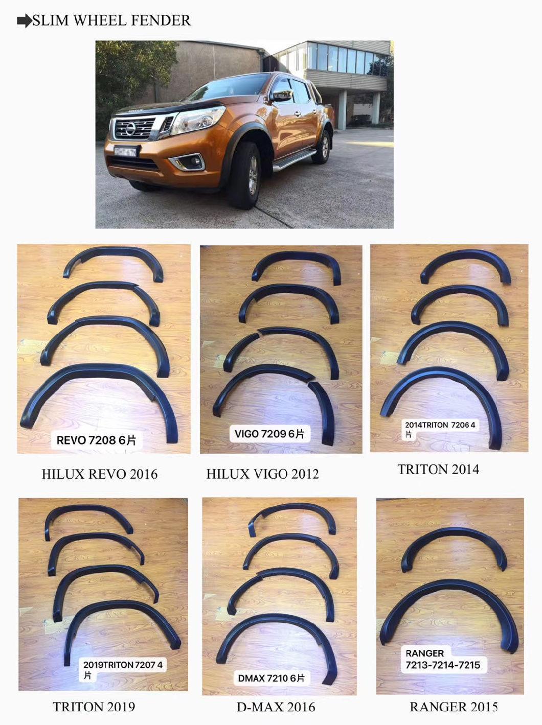 Slim Wheel Fender with Reflective for Ford Ranger T8