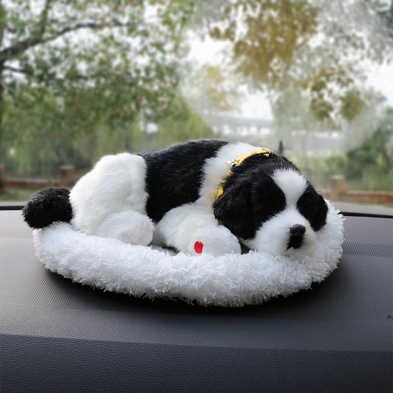 Car Decor Wedding Plush Sleeping Cat with Bamboo Charcoal for Formaldehyde Removal Car Decoration Accessories