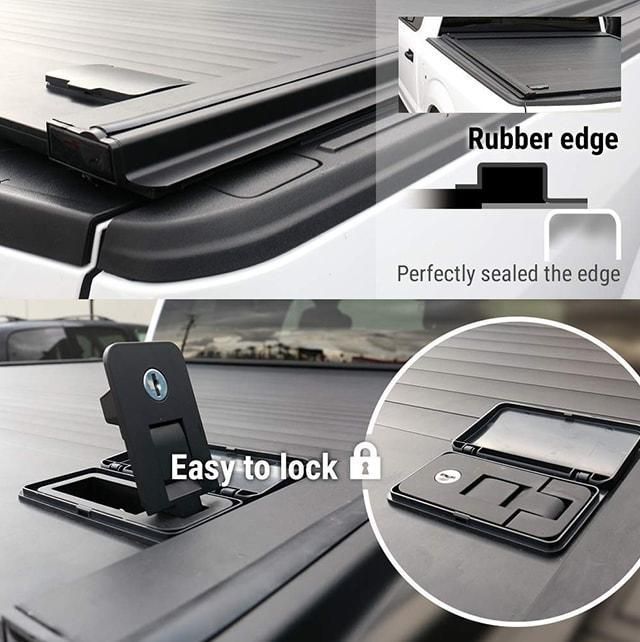 Auto Parts PVC Black Roll up Tonneau Cover 2007-2018 Toyota Tundra 8f Pickup Roll up Tonneau Cover Soft Roll up Tonneau Cover