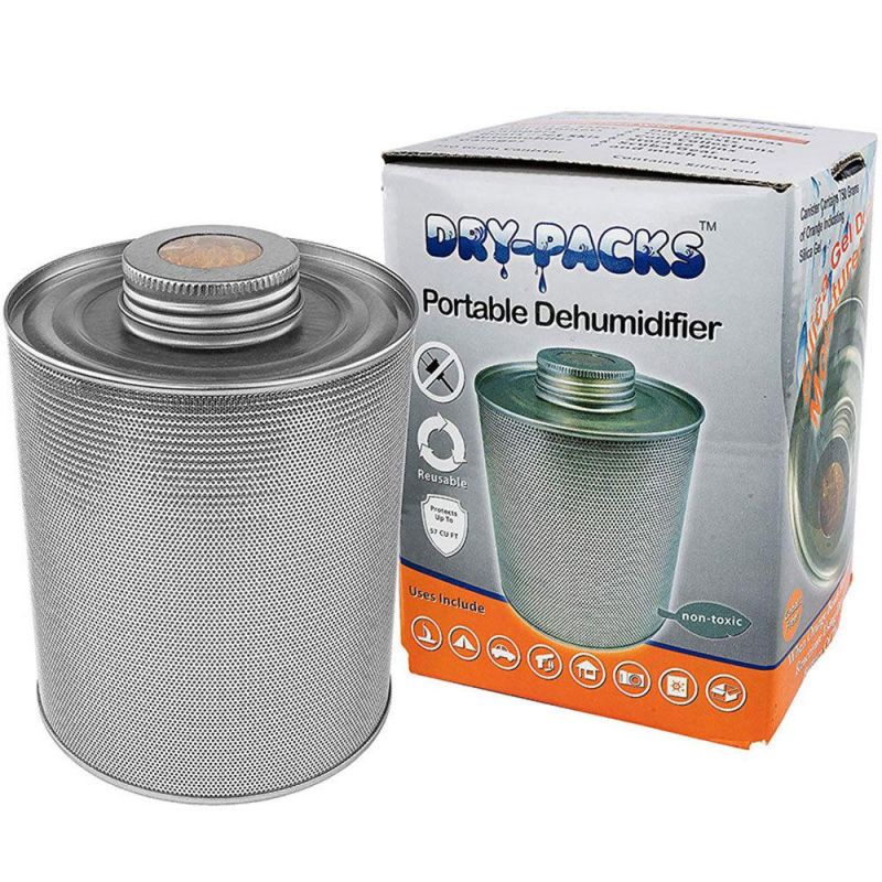 Silica Gel Desiccant Cans Absorb Moisture From The Air Inside a Safe