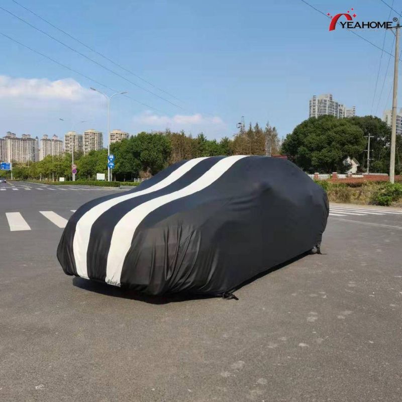 Stripe Design Water-Proof Outdoor Car Cover Breathable Auto Cover