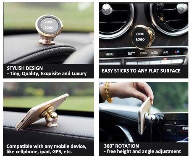 Universal 360 Degree Rotating Magnetic Car Mobile Phone Holder