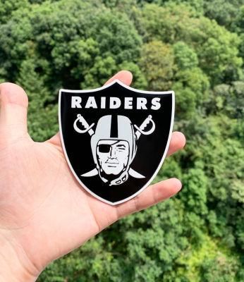 Custom NFL Las Vegas Raiders Metal Car Stickers, 3D Metal Car Stickers, UV Printed Car Stickers, 3m Adhesive Adhesive Stickers