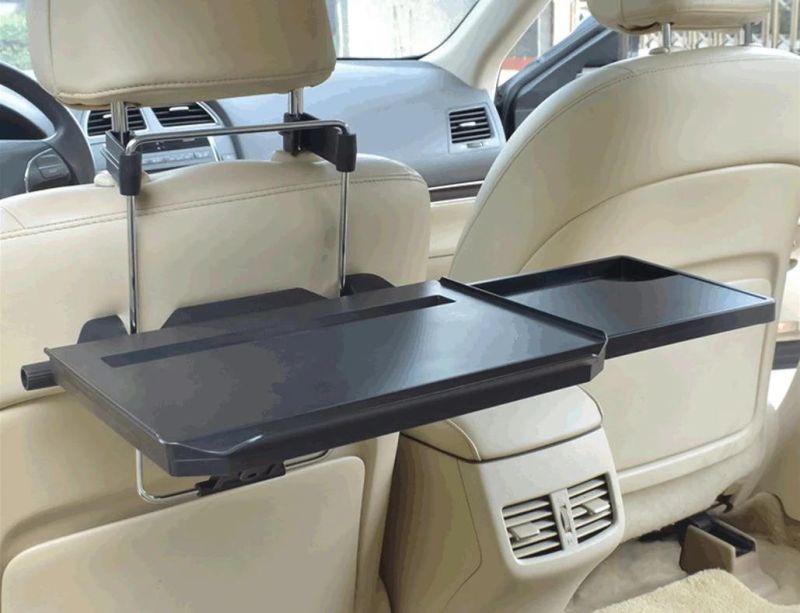 Adjustable Car Food Table Cup Holder Tray Seat Laptop Stand