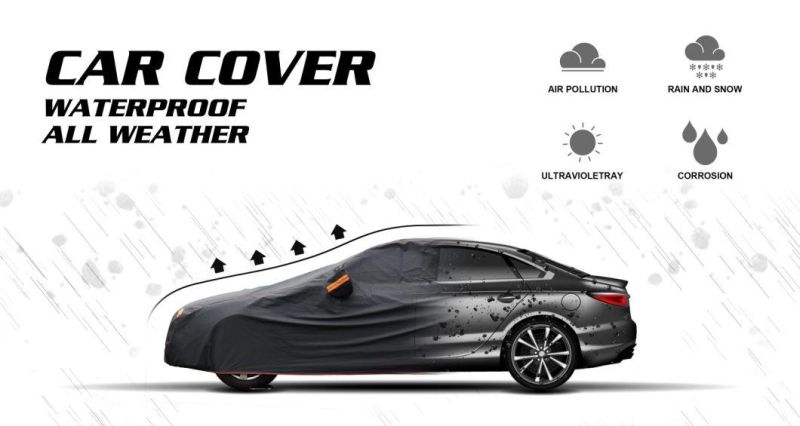 6 Layers Car Cover Waterproof All Weather for Automobiles Sun UV Protection Car Body Cover