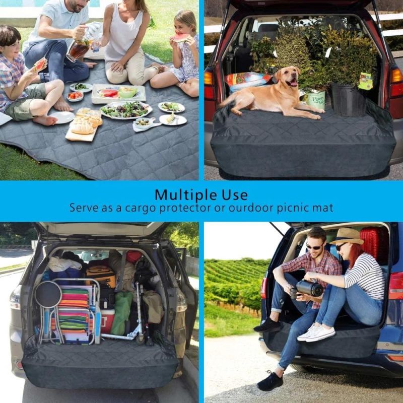 F-Color Waterproof Pet Cargo Cover Dog Seat Cover Mat for Suvs Sedans Vans with Bumper Flap Protector, Non-Slip, Large Size Universal Fit