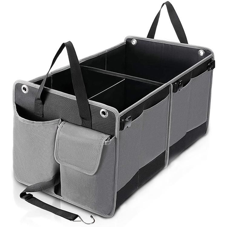 Car Trunk Organizer, Foldable Car Boot Storage, Collapsible Non-Slip Seat Storage Bag with Adjustable Securing Straps