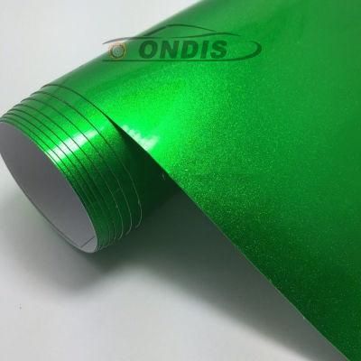 Air Bubble Free Channel Car Decal Vinyl Green Candy Pearl Wrap