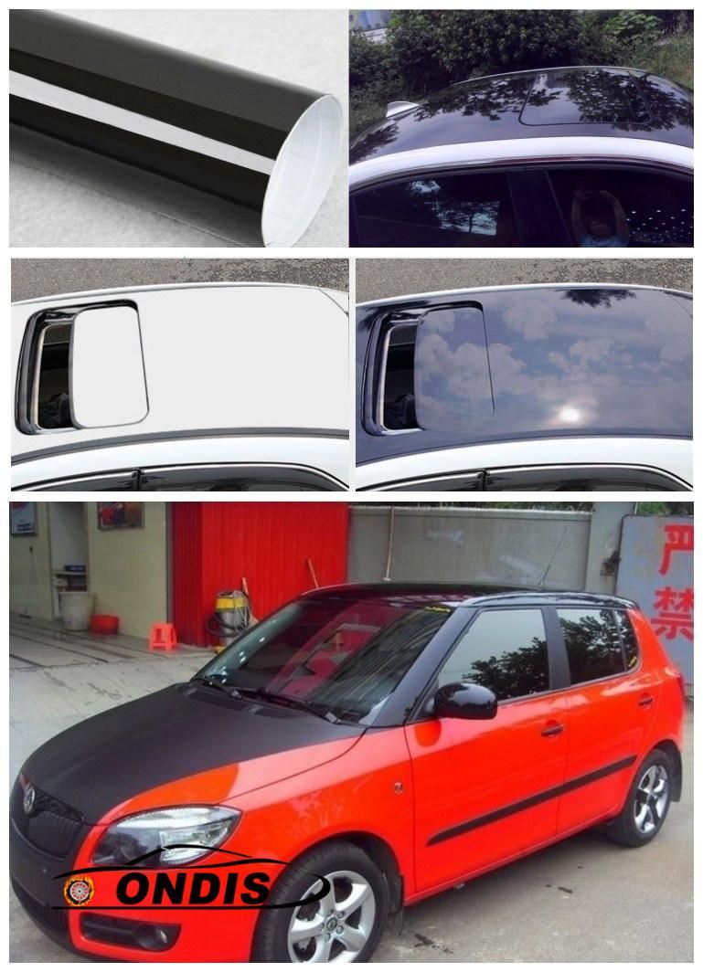 High Glossy Black Car Panoramic Sunroof Car Roof Film Vinyl