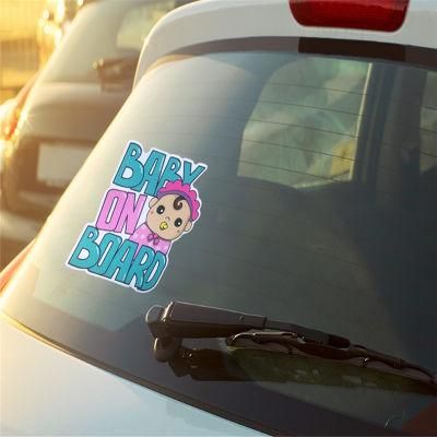 Custom Baby Rider on Board White Mini Car Sticker