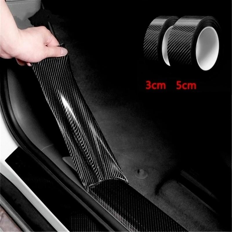 1/3/5/7/10m Carbon Fiber Protector Strip Sticker Auto Bumper Door Sill Protection Anti-Stepping Car Decoration Tape