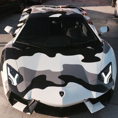 Tsautop 1.52*30m White Camouflage Vinyl Wrap Car Body Sticker