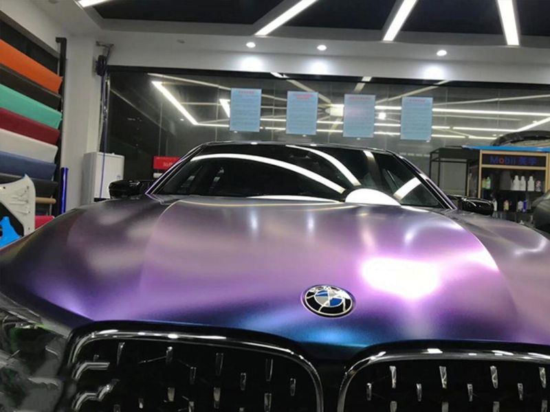 Matte Chameleon Purple Blue Vinyl Car Sticker Vehicle Film