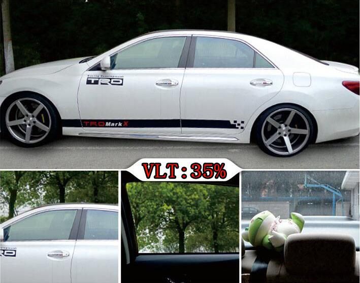 2ply Reflective 5% Charcoal Anti-Scratch Car Window Metallic Tinting Film