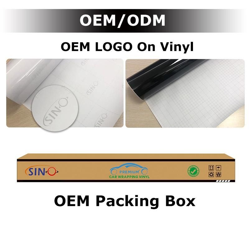 SINOVINYL 6D Carbon Fiber Air Bubble Free Black Stickers Color PVC Self Adhesive Film Vinyl Roll