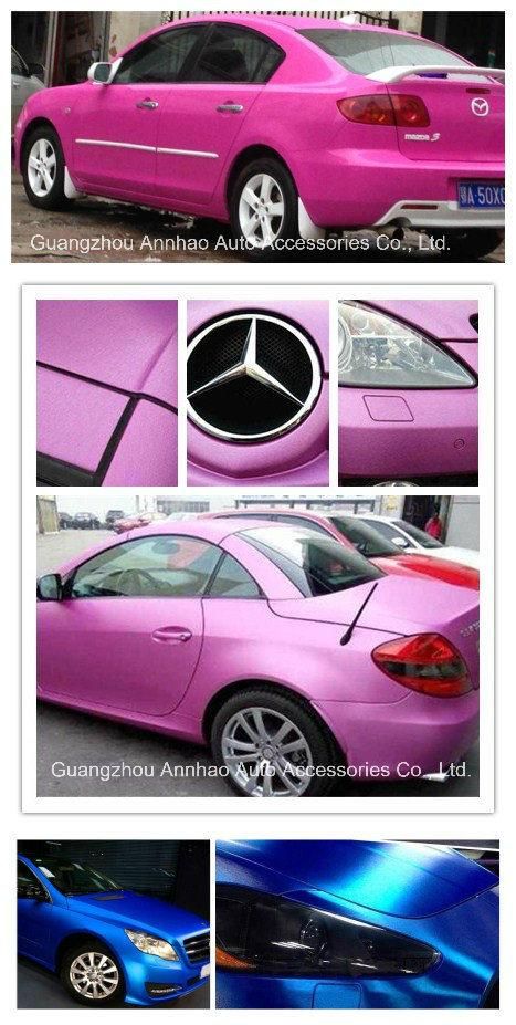 Body Stickers Purple Brushed Matte Chrome Vinyl Wrap for Cars